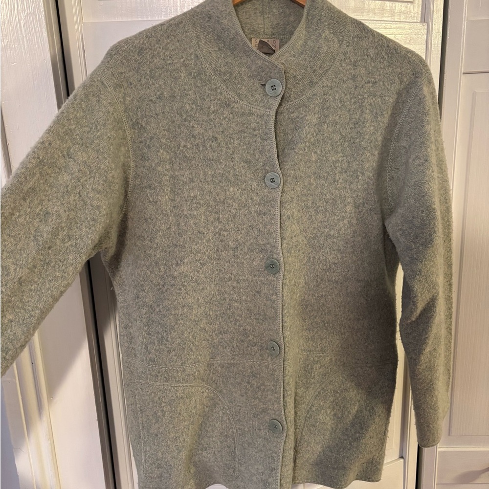Women's light Sea Green Wool Jacket